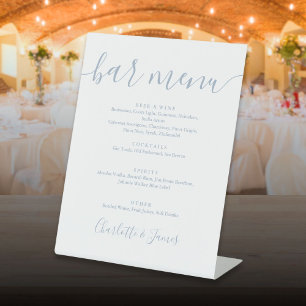 Stofbruiloft Signature Script Barmenu Reclamebord Met Voetstuk