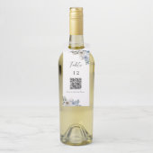 Stofbruiloft Tafel QR Code Bruiloftsmenu Flessenhanger (Op fles)