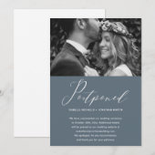 Stofbruiloft Uitgesteld Nieuwe Datum Foto Aankondiging (Voorkant / Achterkant)