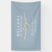 Stofbruiloft Welkom Spandoek (Verticaal)
