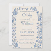 Stofbruiloft | Wilde bloem Kaart (Voorkant)