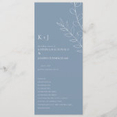 Stofbruiloftceremonie Minimalistisch Elegant Programmakaart (Voorkant)