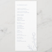 Stofbruiloftceremonie Minimalistisch Elegant Programmakaart (Achterkant)