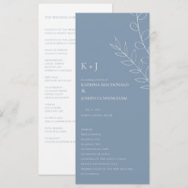 Stofbruiloftceremonie Minimalistisch Elegant  Programmakaart