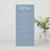 Stofbruiloftmenu Elegante Ontvangstdiner Menu (Staand voorkant)