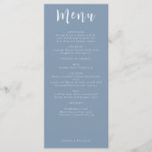 Stofbruiloftmenu Elegante Ontvangstdiner Menu (Voorkant)