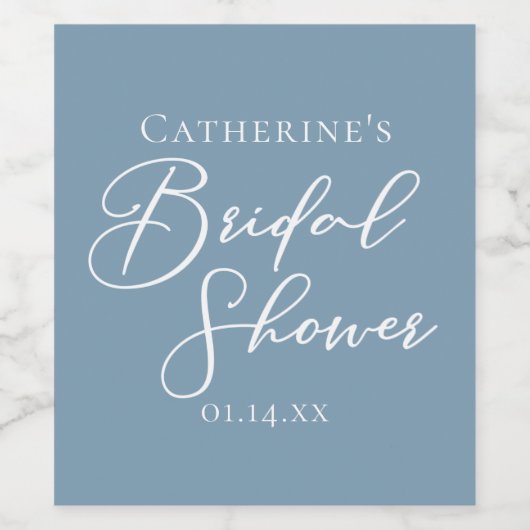 Stofbruiloftsbruiloft Persoonlijk wit schrift Wijn Etiket (Enkel label)