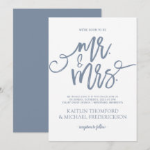 Stofbruiloftsinladingskaarten | Borstelschrift