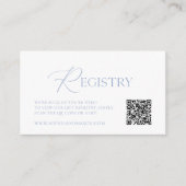 Stofbruiloftsregisterkaart met QR-code Informatiekaartje (Voorkant)