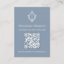 Stofbruiloftwebsite Vintage Wapenschild QR-code