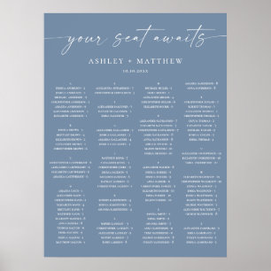 Stofbruin Alfabetisch Trouwzaal Zittingplan Poster