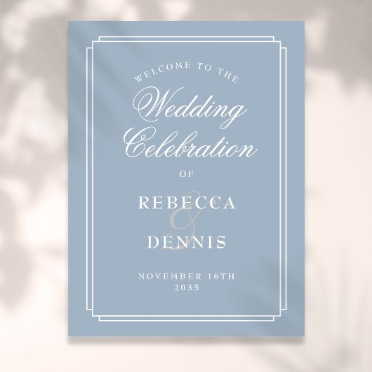 Stofbruin Art Deco Trouw Welkomstbord Poster