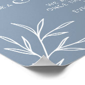 Stofbruin Blauw Kies een Stoel Niet een Kant Trouw Poster (Hoek)