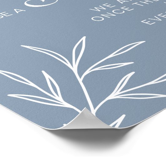 Stofbruin Blauw Kies een Stoel Niet een Kant Trouw Poster (Hoek)