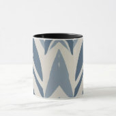 Stofbruin blauwe kust batik Parang chevron geometr Mok (Midden)