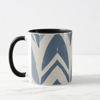 Stofbruin blauwe kust batik Parang chevron geometr Mok