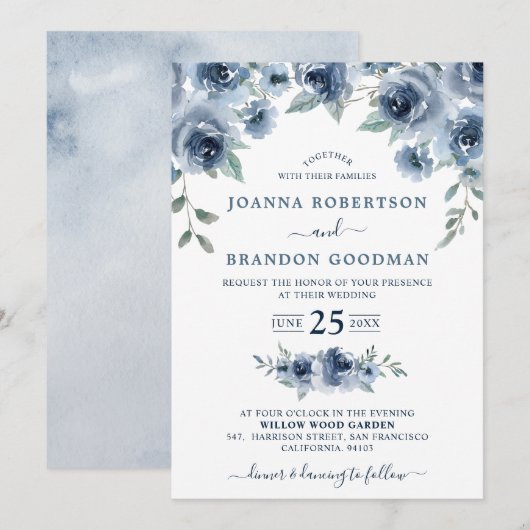 Stofbruin Blauwe Leisteen Bloemrijke Botanische Ch Kaart (Voorkant / Achterkant)