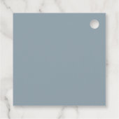Stofbruin Blauwe Minimalistische Moderne Script Tr Bedankjes Labels (Achterkant)