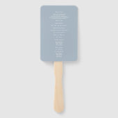 Stofbruin Blauwe Minimalistische Moderne Script Tr Handwaaier (Achterkant)