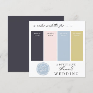 Stofbruin Blauwe Navy Goud & Blush Kleurenpaletkaa Kaart
