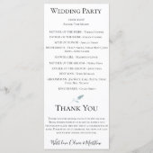 Stofbruin Bloemstuk Bruiloftsprogramma Programmakaart (Achterkant)