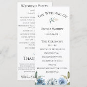 Stofbruin Bloemstuk Bruiloftsprogramma Programmakaart (Voorkant / Achterkant)