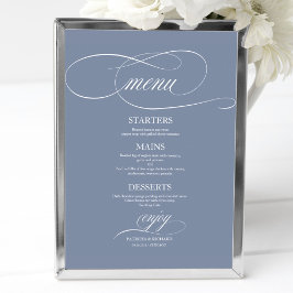 Stofbruin Eenvoudig Elegant Trouwmenu Bord Poster