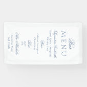 Stofbruin Elegant Trouwbar Menu Bord Spandoek (Horizontaal)