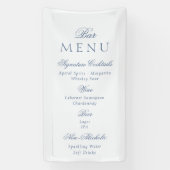 Stofbruin Elegant Trouwbar Menu Bord Spandoek (Verticaal)