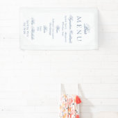 Stofbruin Elegant Trouwbar Menu Bord Spandoek (Insitu)