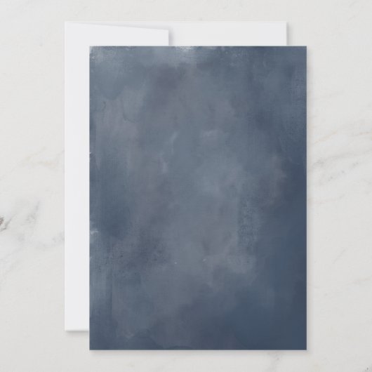 Stofbruin Goud Waterverf Bloemrijke Script Trouwda Kaart (Achterkant)