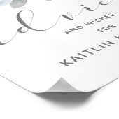 Stofbruin & Grijs Aquarel Bruiloft Advies Bord Poster (Hoek)