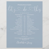 Stofbruin Hart Script Trouwdag Schema Tijdschema (Voorkant)