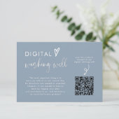 Stofbruin huwelijksreis fonds QR-code huwelijksreg Informatiekaartje (Staand voorkant)