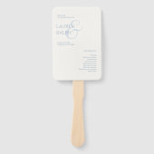 Stofbruin & Ivoorkleurig Monogram Huwelijksprogram Handwaaier (Voorkant)