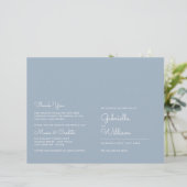 Stofbruin minimalistisch schrift trouwprogramma (Staand voorkant)