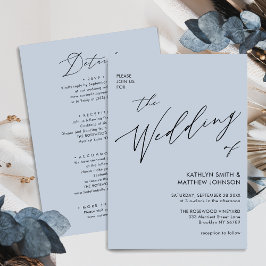 Stofbruin Modern Script All In One Eenvoudige Trou Kaart