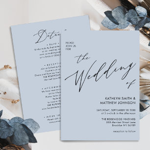 Stofbruin Modern Script All In One Eenvoudige Trou Kaart