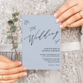 Stofbruin Modern Script All In One Eenvoudige Trou Kaart