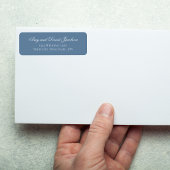 Stofbruin Schrift Huwelijks Retouradres Label