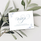 Stofbruin Schrift QR Huwelijks RSVP Kaart