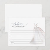 Stofbruine advieskaart voor de aanstaande bruid informatiekaartje (Voorkant / Achterkant)