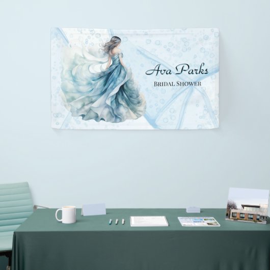 Stofbruine Alcohol Inkt Bruid Bruiloft Feest Spandoek (Beurs)