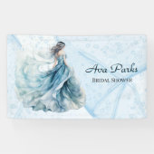 Stofbruine Alcohol Inkt Bruid Bruiloft Feest Spandoek (Horizontaal)