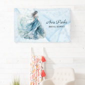 Stofbruine Alcohol Inkt Bruid Bruiloftsfeest Spandoek (Insitu)