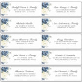 Stofbruine Blauwe Champagne Ivoren Trouw Gast Adre Sticker (Voorkant)