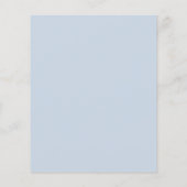 Stofbruine blauwe gemonogrammeerde huwelijksprogra (Achterkant)