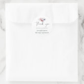 Stofbruine Blauwe Koraal Bloemrijke Script Trouw D Ronde Sticker (Tas)