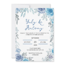 Stofbruine Blauwe Leisteen Grijs Aquarel Bloemige 