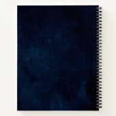 Stofbruine blauwe leisteen Navy bruiloft recept Notitieboek (Achterkant)